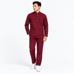 Baju Melayu - Ruby / Maroon - Image 2
