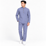 Baju Melayu - Slate Blue - Image 2